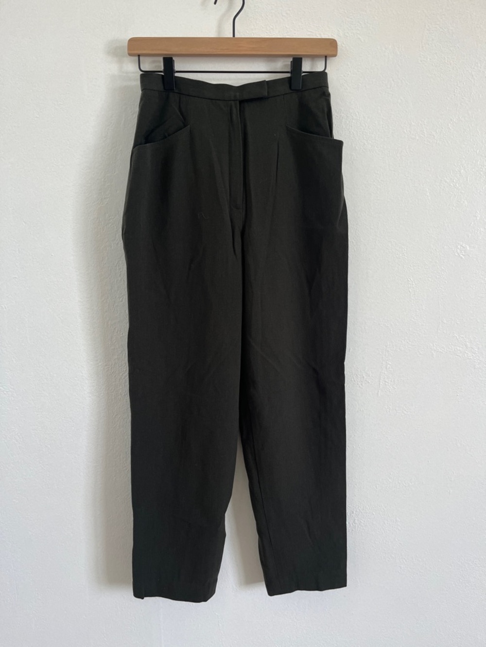 Jones New York Women's Olive Green Straight-Leg Pant 6 Petite
